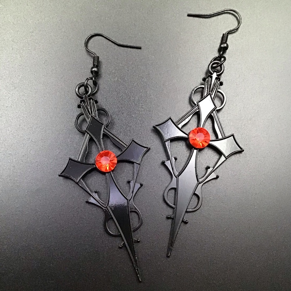 Gothic Cross Earrings